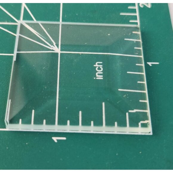 Beveled Clear Stained Glass Mosaic Tiles Lot of 17 square rectangle diamond 1-2 - Picture 6 of 6